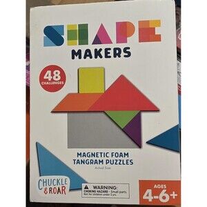 Chuckle & Roar Shape Makers - Magnetic Foam Tangrams Puzzles Game 48 Challenges